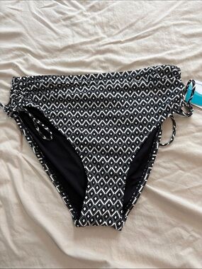 Coco Reef Women's Black & White Geometric Swim Bottoms